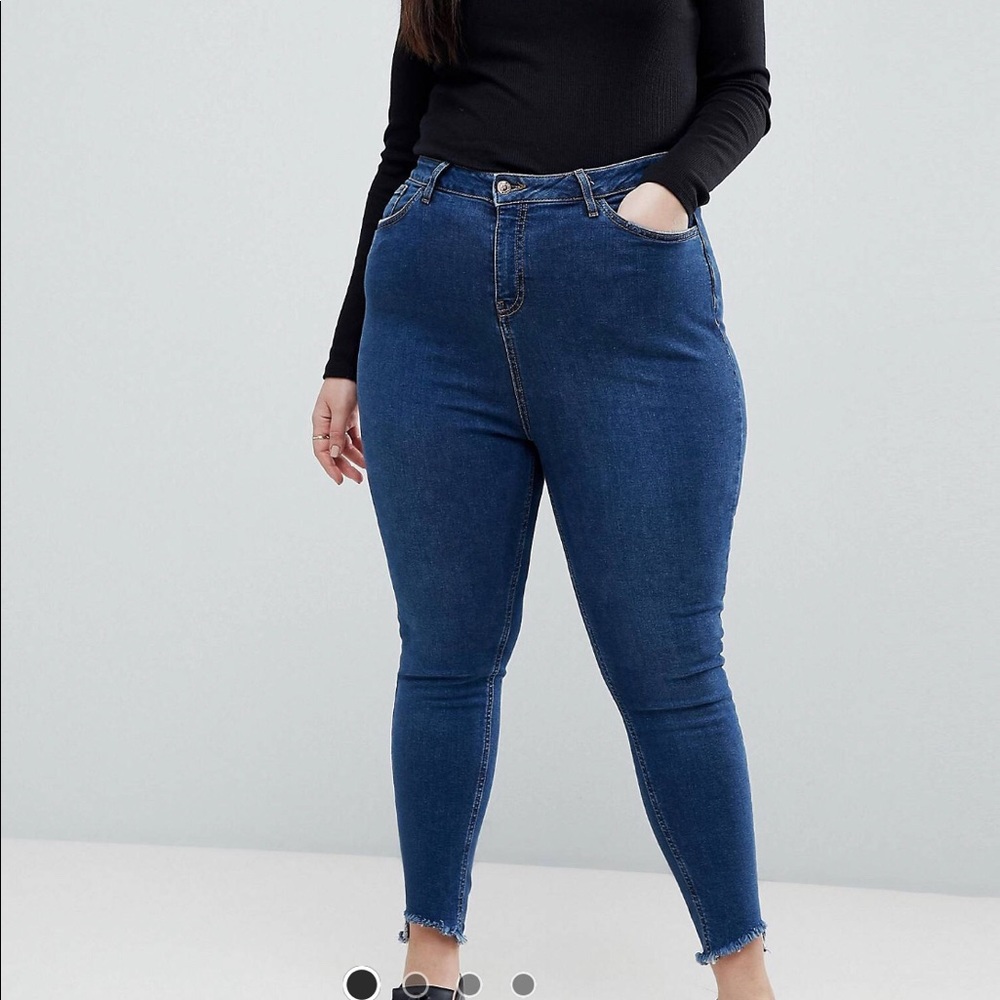 ASOS Curve Raw Hem Skinny Jean